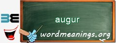 WordMeaning blackboard for augur